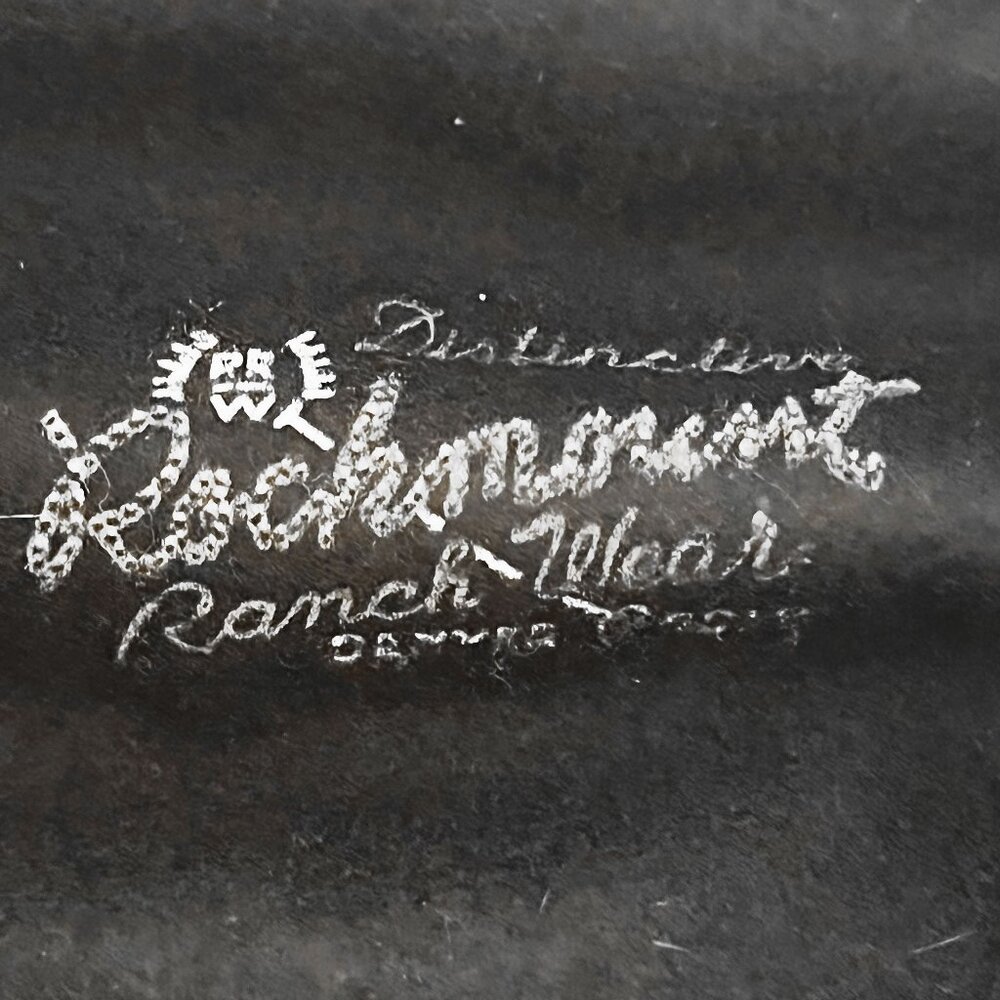 Rockmount Ranch Wear Black Wool Felt Cowboy Rodeo Hat 7 1/4 - Picture 11 of 12